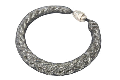 初期 JEAN PAUL GAULTIER ジャンポールゴルチェ ネックレス チョーカー マイアミ型 キューバン ネット シルバー 美品 中古 47771