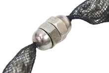 画像をギャラリービューアに読み込む, 初期 JEAN PAUL GAULTIER ジャンポールゴルチェ ネックレス チョーカー マイアミ型 キューバン ネット シルバー 美品 中古 47771