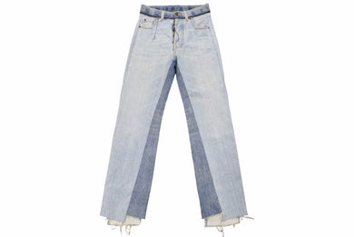 極美品 Maison Margiela メゾンマルジェラ 22SS カットオフ デニムパンツ ストレートレッグ レディース S51LA0120-S30617 Size36 中古 48838