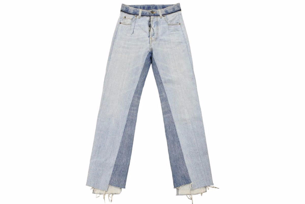 極美品 Maison Margiela メゾンマルジェラ 22SS カットオフ デニムパンツ ストレートレッグ レディース S51LA0120-S30617 Size36 中古 48838