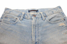 画像をギャラリービューアに読み込む, UNDERCOVER アンダーカバー BUT BEAUTIFUL パッチ加工 クラッシュデニムパンツ 05SS 5S30-P2 ブルー サイズ2 美品 中古 49039