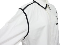 画像をギャラリービューアに読み込む, GIVENCHY ジバンシー ライン縁取り長袖シャツ トップス 17S 6023 300 コットン ブラック ホワイト サイズ40 美品 中古 49615