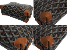 画像をギャラリービューアに読み込む, 新品未使用 GOYARD ゴヤール ポーチ ヴァンドーム コスメティックポーチ ブラウン シルバー金具 中古 4b003702