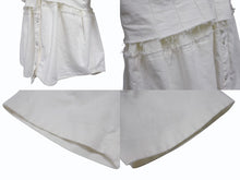 画像をギャラリービューアに読み込む, Sacai サカイ ワンピース 半袖シャツ ドレス ボタン コットン ホワイト シルバー金具 美品 中古 4b004526