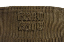 画像をギャラリービューアに読み込む, 新品同様 MIUMIU ミュウミュウ ウォッシュド フロックド シャンブレー ミニドレス MF5240 ブラウン コーデュロイ サイズ40 中古 4b004628