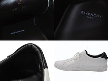 画像をギャラリービューアに読み込む, Givenchy ジバンシー アーバンストリート レザー ロートップスニーカー レザー ホワイト ブラック サイズ45 美品 中古 4B004914