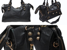 Load image into Gallery viewer, 極美品 BALENCIAGA バレンシアガ ザ ジャイアント シティ 2WAYハンドバッグ ショルダーバッグ ブラック ローズゴールド金具 中古 4b006828