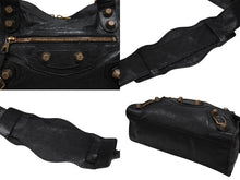 Load image into Gallery viewer, 極美品 BALENCIAGA バレンシアガ ザ ジャイアント シティ 2WAYハンドバッグ ショルダーバッグ ブラック ローズゴールド金具 中古 4b006828