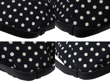 画像をギャラリービューアに読み込む, YVES SAINT LAURENT イヴサンローラン ポルカドット モンバサ ホーボー ハンドバッグ ブラック 水玉 コットン レザー 鹿角 ワンショルダー 135202 美品 中古 4c075686