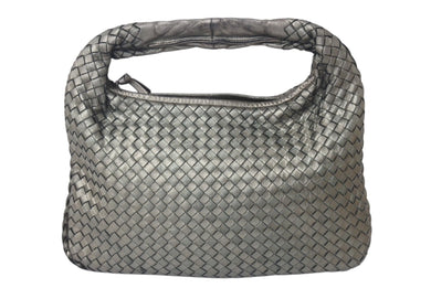 BOTTEGA VENETA ボッテガヴェネタ ホーボー イントレチャート ワンショルダーバッグ 115653 メタリックゴールド 美品 中古 4c076250