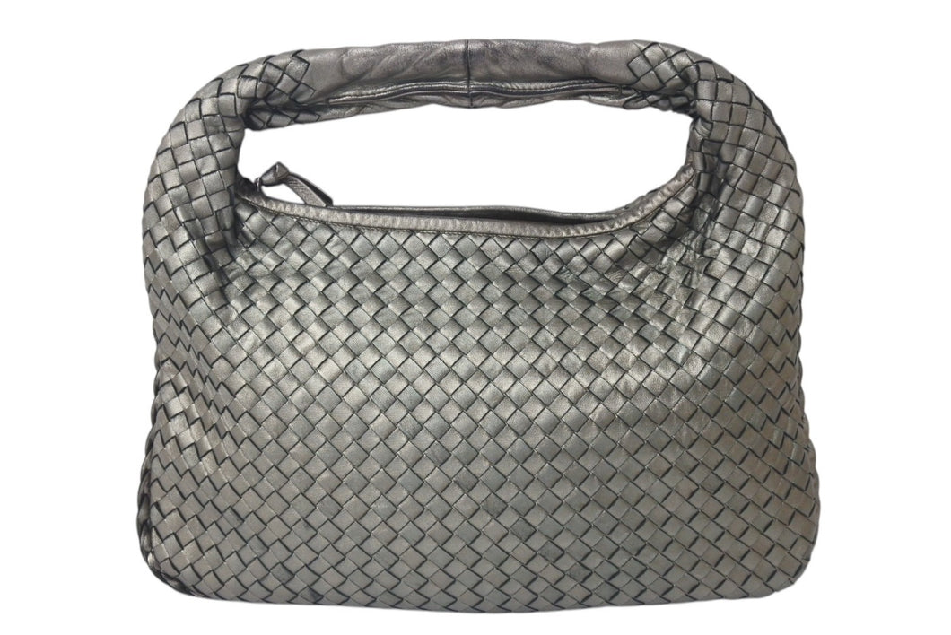 BOTTEGA VENETA ボッテガヴェネタ ホーボー イントレチャート ワンショルダーバッグ 115653 メタリックゴールド 美品 中古 4c076250