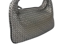 画像をギャラリービューアに読み込む, BOTTEGA VENETA ボッテガヴェネタ ホーボー イントレチャート ワンショルダーバッグ 115653 メタリックゴールド 美品 中古 4c076250