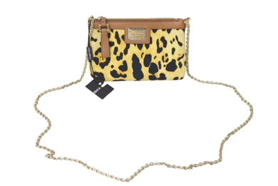 新品同様 DOLCE & GABBANA ドルチェアンドガッバーナ チェーンショルダーバッグ アクセサリーポーチ レオパード柄 BB4506A49321 中古 4b000017