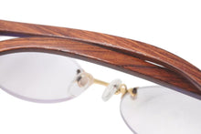 Load image into Gallery viewer, Cartier カルティエ メガネ リムレス ウッドテンプル 眼鏡 アイウェア メタル ウッド 3556828 ブラウン ゴールド金具 美品 中古 4b000059