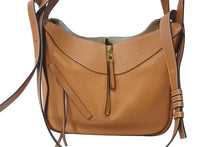 画像をギャラリービューアに読み込む, LOEWE ロエベ ハンモックバッグ スモール ２WAY ハンドバッグ ブラウン ソフトグレインカーフ 0691910 ショルダーバッグ 美品 中古 4b000091