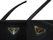画像をギャラリービューアに読み込む, PRADA プラダ 2WAYバッグ ショルダーバッグ ハンドバッグ トライアングルロゴ ナイロン レザー ブラック ゴールド金具 美品 中古 4b000098