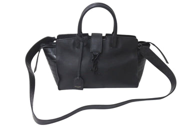 極美品 YVES SAINT LAURENT イブサンローラン ベビー ダウンタウンカバス 2WAYバッグ 436834 レザー ブラック 中古 4b000119