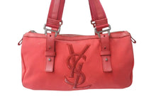 画像をギャラリービューアに読み込む, YVES SAINT LAURENT イブサンローラン ハンドバッグ トートバッグ ロゴ 129360 002404 レッド シルバー金具 美品 中古 4b000123