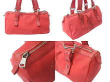 画像をギャラリービューアに読み込む, YVES SAINT LAURENT イブサンローラン ハンドバッグ トートバッグ ロゴ 129360 002404 レッド シルバー金具 美品 中古 4b000123