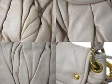 画像をギャラリービューアに読み込む, MIUMIU ミュウミュウ ハンドバッグ ショルダーバッグ 2WAYバッグ マテラッセ RR1358 ベージュ系 レザー 良品 中古 4b000140