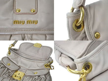 画像をギャラリービューアに読み込む, MIUMIU ミュウミュウ ハンドバッグ ショルダーバッグ 2WAYバッグ マテラッセ RR1358 ベージュ系 レザー 良品 中古 4b000140