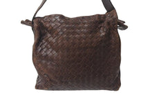 画像をギャラリービューアに読み込む, BOTTEGAVENETA ボッテガヴェネタ イントレチャート ナッパ ハンドバッグ ブラウン レザー 良品 中古 4b000155