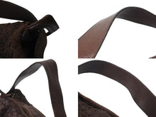 画像をギャラリービューアに読み込む, BOTTEGAVENETA ボッテガヴェネタ イントレチャート ナッパ ハンドバッグ ブラウン レザー 良品 中古 4b000155