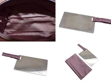 画像をギャラリービューアに読み込む, PRADA プラダ ハンドバッグ 刺繍 ミニハンドバッグ B11063 ピンク系 サテン シルバー金具 美品 中古 4b000165