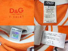 画像をギャラリービューアに読み込む, DOLCE&amp;GABBANA ドルチェアンドガッバーナ リンガーＴシャツ サイズM パッチワーク オレンジ ホワイト コットン 美品 中古 4b000260