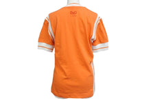 画像をギャラリービューアに読み込む, DOLCE&amp;GABBANA ドルチェアンドガッバーナ リンガーＴシャツ サイズM パッチワーク オレンジ ホワイト コットン 美品 中古 4b000260