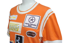 画像をギャラリービューアに読み込む, DOLCE&amp;GABBANA ドルチェアンドガッバーナ リンガーＴシャツ サイズM パッチワーク オレンジ ホワイト コットン 美品 中古 4b000260