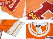 画像をギャラリービューアに読み込む, DOLCE&amp;GABBANA ドルチェアンドガッバーナ リンガーＴシャツ サイズM パッチワーク オレンジ ホワイト コットン 美品 中古 4b000260