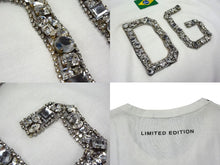 画像をギャラリービューアに読み込む, DOLCE &amp; GABBANA ドルチェ＆ガッバーナ LIMITED EDITION ラインストーンDGロゴ 半袖Tシャツ ブラジル国旗 ホワイト サイズ42 美品 中古 4b000264