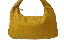 画像をギャラリービューアに読み込む, BOTTEGA VENETA ボッテガ ヴェネタ イントレチャート ホーボーバッグ ワンショルダーバッグ レザー イエロー 美品 中古 4b000283