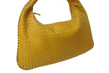 画像をギャラリービューアに読み込む, BOTTEGA VENETA ボッテガ ヴェネタ イントレチャート ホーボーバッグ ワンショルダーバッグ レザー イエロー 美品 中古 4b000283