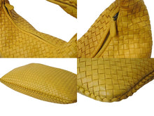 画像をギャラリービューアに読み込む, BOTTEGA VENETA ボッテガ ヴェネタ イントレチャート ホーボーバッグ ワンショルダーバッグ レザー イエロー 美品 中古 4b000283