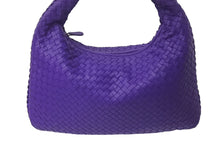 画像をギャラリービューアに読み込む, BOTTEGA VENETA ボッテガヴェネタ イントレチャート ホーボー ワンショルダーバッグ ミデュアム パープル B012867351 美品 中古 4b000284