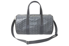 画像をギャラリービューアに読み込む, 新品同様 GOYARD ゴヤール バレル40 スポーツバッグ ボストンバッグ BARREL040TY01CL03P PVC レザー グレー シルバー金具 中古 4b000291