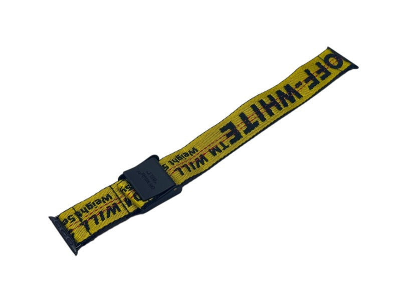極美品 OFF WHITE オフホワイト c/o VIRGIL ABLOH™ 時計バンド アップルウォッチ バンド イエロー ブラック 中古 4b000343