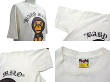 画像をギャラリービューアに読み込む, A BATHING APE アベイシングエイプ Chrome Hearts クロムハーツ コラボ 半袖Tシャツ ホワイト サイズS 美品 中古 4b000409
