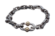 画像をギャラリービューアに読み込む, TIFFANY&amp;Co. ティファニー メイカーズ ワイドチェーン ブレスレット ラージ 重量約54.9g 全長約22cm 18KYG シルバー925 美品 中古 4b000423