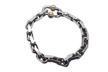 画像をギャラリービューアに読み込む, TIFFANY&amp;Co. ティファニー メイカーズ ワイドチェーン ブレスレット ラージ 重量約54.9g 全長約22cm 18KYG シルバー925 美品 中古 4b000423