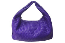 画像をギャラリービューアに読み込む, 新品同様 BOTTEGA VENETA ボッテガヴェネタ イントレチャート ホーボー ワンショルダーバッグ ミデュアム パープル B012665O6Z 中古 4b000461