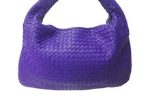 画像をギャラリービューアに読み込む, 新品同様 BOTTEGA VENETA ボッテガヴェネタ イントレチャート ホーボー ワンショルダーバッグ ミデュアム パープル B012665O6Z 中古 4b000461