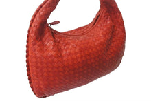 画像をギャラリービューアに読み込む, BOTTEGA VENETA ボッテガヴェネタ イントレチャート ホーボー ワンショルダーバッグ 115653 レザー レッド 美品 中古 4b000470