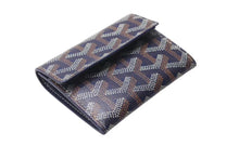 画像をギャラリービューアに読み込む, 極美品 GOYARD ゴヤール マリニー ウォレット 二つ折り財布 MARIGNPMLTY12CL12P ネイビー レザー PVC 中古 4b000474