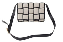 画像をギャラリービューアに読み込む, 極美品 BOTTEGA VENETA ボッテガヴェネタ パデッドカセット ナチュラル ショルダーバッグ アイボリー キャンバス レザー 中古 4b000492