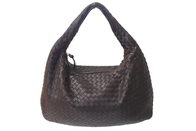 BOTTEGA VENETA ボッテガヴェネタ イントレチャート ホーボー ワンショルダーバッグ 115653 レザー ブラウン 美品 中古 4b000504