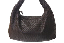 画像をギャラリービューアに読み込む, BOTTEGA VENETA ボッテガヴェネタ イントレチャート ホーボー ワンショルダーバッグ 115653 レザー ブラウン 美品 中古 4b000504