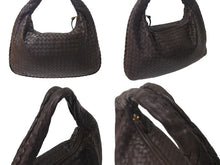 画像をギャラリービューアに読み込む, BOTTEGA VENETA ボッテガヴェネタ イントレチャート ホーボー ワンショルダーバッグ 115653 レザー ブラウン 美品 中古 4b000504